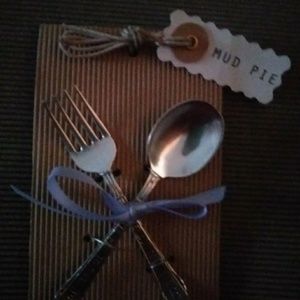 Mud pie spoon and fork set